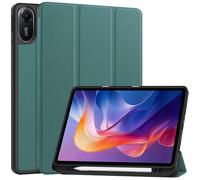 for Xiaomi Redmi Pad 2 11 Inch 2025 Tri-Fold Smart Tablet Case, Shockproof Stand Flip Leather + TPU Protective Cover with Auto Wake/Sleep + Pen Holder,Green