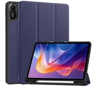 for Xiaomi Redmi Pad 2 11 Inch 2025 Tri-Fold Smart Tablet Case, Shockproof Stand Flip Leather + TPU Protective Cover with Auto Wake/Sleep + Pen Holder,Blue