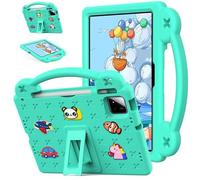for Xiaomi Redmi Pad 7 Case, Pad 7 Pro 11.2 inch 2024 Kids Friendly, Handle with Stand, Cute DIY Cartoon, EVA Foam Lightweight Shockproof Tablet Cover, Green