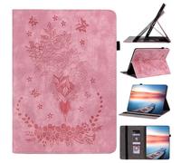 for Xiaomi Redmi Pad Pro 12.1 Inch 2024 Case, Premium PU Leather Butterfly Flower Shockproof Multi-Angles Stand Slim Fit Lightweight Cover for Xiaomi Redmi Pad Pro 12.1 Inch 2024, Pink