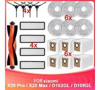For Xiaomi Robot Vacuum X20 Pro X20 Max D102gl D109gl Spare Parts Main Side Brush Hepa Filter