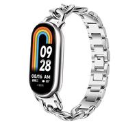 For Xiaomi Smart Band 10/9 / 8 xDfind Single-row Denim Chain Stainless Steel Watch Band