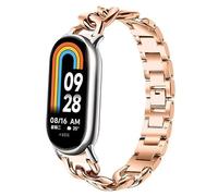 For Xiaomi Smart Band 10/9 / 8 xDfind Single-row Denim Chain Stainless Steel Watch Band