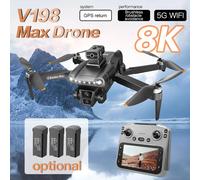 For Xiaomi V198 MAX GPS Drone 8K HD Aerial Photography Dual Camera Brushless Quadrotor Laser Obstacle Avoidance Aerial Optical Screen-8K-2B