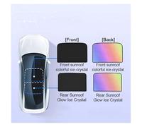 For XPeng G6 2025 2023 2024 Accessories Ice Crystal Sunroof Sunshade Roof Split Sun Shades Glass Roof Front Rear Skyline Automotive Sun Shade(2*Black Magic)