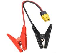 For XT60 to 100 mm Clamping Cable, 12AWG Silicone Charging Cable with Clip, 30 A 60 V High Current Connection Cable for RC Model Making Drones Battery (Female Head 0.25 m)