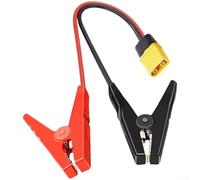 For XT60 to 100 mm Clamping Cable, 12AWG Silicone Charging Cable with Clip, 30A 60V High Current Connection Cable for RC Model Making Drones Battery (Male Head 1.0 m)