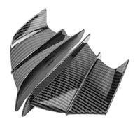 For Y&amaha 2X Universal Motorcycle Winglet Aerodynamic Spoiler Wing Decoration Motorcycle Spoiler Wing Motorcycle Fairing Side Wing Panel(Glossy Carbon)