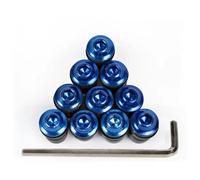 For Y&amaha For TMAX 500 530 For TDM 900 5mm 10PCS Motorcycle Windscreen Windshield Bolts Screws Nut Fastener(Blu)