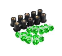 For Y&amaha For Tricity 125 TW200 For V Star 650 XVS13A Windscreen Fairing Cowl Windshield Screws Bolts Kit 5MM(Green)