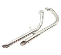 For Y&amaha For Virago 250 For V Star XV125 For V-Star XV250 XV 125 Slash Cut Full System Muffler Dual Silencer Exhaust Pipe Motorcycle Exhaust Muffler System(Chrome Style B)