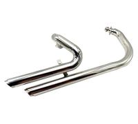 For Y&amaha For Virago 250 For V Star XV125 For V-Star XV250 XV 125 Slash Cut Full System Muffler Dual Silencer Exhaust Pipe Motorcycle Exhaust Muffler System(Chrome Style A)