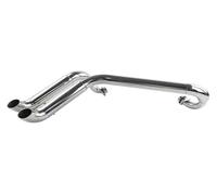 For Y&amaha For Virago 250 For V Star XV125 For V-Star XV250 XV 125 Slash Cut Full System Muffler Dual Silencer Exhaust Pipe Motorcycle Exhaust Muffler System(Chrome Style C)