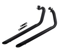 For Y&amaha For Virago 750 XV 1100 S For Special XV750 XV1100 Motorcycle All Year Dual Full System Silencer Slash Cut Muffler Exhaust Pipe Motorcycle Exhaust Muffler System(Xv1100 Black Type a)