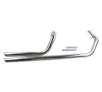 For Y&amaha For Virago 750 XV 1100 S For Special XV750 XV1100 Motorcycle All Year Dual Full System Silencer Slash Cut Muffler Exhaust Pipe Motorcycle Exhaust Muffler System(XV750 Chrome Type B)