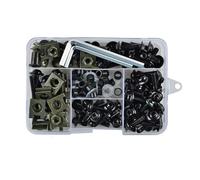 For Y&amaha For YZF R1 R6 R7 R15 R25 For YZF600 YZF1000 For FZR400RR Motorcycle Fairing Bolt Kit Screw Nut Set Body Decorative Parts(Black)