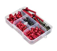 For Y&amaha For YZF R1 R6 R7 R15 R25 For YZF600 YZF1000 For FZR400RR Motorcycle Fairing Bolt Kit Screw Nut Set Body Decorative Parts(Rosso)