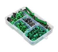 For Y&amaha For YZF R1 R6 R7 R15 R25 For YZF600 YZF1000 For FZR400RR Motorcycle Fairing Bolt Kit Screw Nut Set Body Decorative Parts(Green)