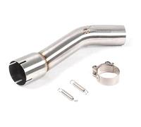 For Y&amaha FZ1 FZ1N FZ1000 2006-2015 Motorcycle Exhaust Escape Muffler Middle Link Pipe Slip On Motorcycle Exhaust Middle Link(Silver)