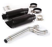 For Y&amaha FZ6/FZ6N/FZ6S 2004-2011 Motorcycle Escape Muffler Mid Removable DB Killer Left Right Exhaust Pipe Motorcycle Exhaust Pipe(3)