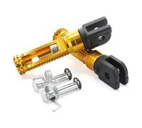 For Y&amaha YZF-R1 R1S R1M YZF-R6 R6S 2004-2023 Motorcycle Rider Pedal Rear Passenger Footpeg Holder Front Footrest Foot Pegs(Front Gold)
