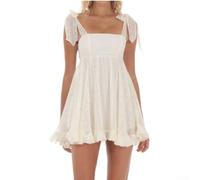 for y2k Lace for mini Dress Women Sleeveless A-Line Pink for(White S)