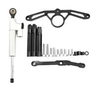 For Ya&ma&ha For MT-09 2021-2023 Motorcycle Stabilizer Steering Damper Bracket Mounting Kit Support Adjustable Steering Direction Dampers(Silver-A)
