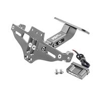 FOR Ya&maha YZFR125 2014-2023 2022 Adjustable With LED Light Motorcycle License Number Plate Holder Frame 2024 Plates Bracket