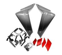 For Yam&aha MT-09 SP MT-09 2021-2024 Motorcycle Accessories Sport Downforce Naked Side Spoilers Aerodynamic Wing Deflector Side Panel Cover Fairing(Carbon Look-Red)