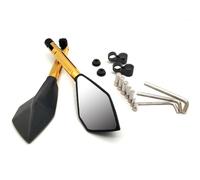 For Yama&ha FZ09 FZ6 Fa&zer FZ6R FZ8 XSR 700 XSR 900 Motorcycle Convex Mirror Rearview Mirrors 2Pcs/Pair(Gold)