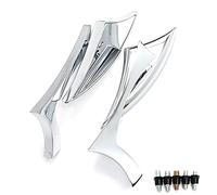 For Yama&ha FZ8 FZ6R XJ6 MT-07 MT-09 FZ9 FZ-09 Universal Motorcycle Side Rearview Mirrors 8mm 10mm Aluminum Alloy Compatible Parts(Chrome)