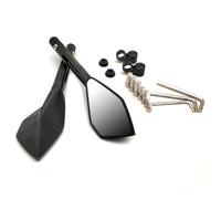 For Yama&ha TRICKER DT230 TTR125 TTR250 TTR600 XT250 8mm 10mm Motorcycle Convex Mirror Rearview Mirrors 2Pcs/Pair(Black)