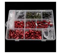 For YAMAHA DT125 DT125R DT200 DT230 MT07 FZ07 Bodywork Screws Motorcycle Fairing Bolts Body Spring Kit Windshield Bolts(Black- Silver)