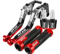 FOR YAMAHA DT125R 2000-2004 Adjustable Brake Clutch Lever Handlebar Grip Foldable Extendable(Red 4)