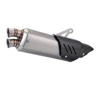 For Yamaha For MT-07 For MT07 For R15V3 For YZF-R3 Double Hole Pipe Escape Tip Silencer Motorcycle Exhaust Muffler Motorcycle Exhaust Muffler Pipe(A)