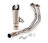 For Yamaha For MT-07 FZ07 Until 2022 R7 2021 Motorcycle System Slip On Muffler Tail Pipe Front Connect Tube End Silencers Exhaust Pipe Muffler Motorcycle(Type D)