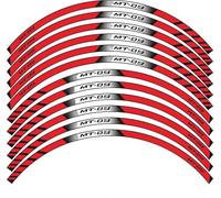 for Yamaha for MT-09 Motorcycle Reflective Wheel Rim Stripe Decal Sticker Front Rear Decal Protection Decals(Style 1)