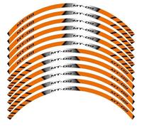 for Yamaha for MT-09 Motorcycle Reflective Wheel Rim Stripe Decal Sticker Front Rear Decal Protection Decals(Style 2)