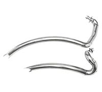 For Yamaha For V Star 1100 For Dragstar XVS1100 All Years Motorcycle Slash Cut System Muffler Silencers Baffles Exhaust Pipe Motorcycle Exhaust Pipe Muffler(Chrome)