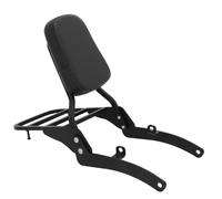 For Yamaha For Virago 400 535 XV400 XV535 All Year Motorcycle Detachable Rear Passenger Backrest Cushion Pad Luggage Rack(Black)