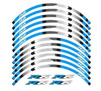 for Yamaha for YZF R6 Motorcycle 17inch Wheel Decals Reflective Stickers Rim Stripes Protection Decals(Style 2)