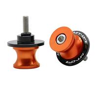For YAMAHA MT07 MT-07 Motorcycle CNC Accessoires With Logo Swingarm Spools Sliders Swing Arm Stand Screws Cover 6MM Bars(6MM Orange)