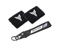 For Yamaha Mt09 Mt 09 Tracer 9 9gt Motorcycle Accessories Brake Oil Fluid Reservoir Cup Sock Cover And Keyring Keychain 2SocksNChain-Black