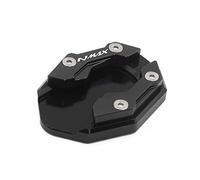 For Yamaha NMAX155 XMAX300/250 NVX AEROX155 Motorcycle CNC Foot Side Stand Enlarger Plate Support Pad Cover(Black)