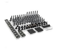 For YAMAHA NVX155 For AEROX 155 For Burgman 650 C400GT C400X Bodywork Screws Motorcycle Complete Fairing Bolts Fasteners Kit fairing fasteners clips(Black- Silver)