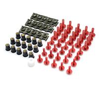 For YAMAHA R1 R3 R6 MT09 MT07 TMAX530 Bodywork Screws Motorcycle Windshields Fairing Bolts Windscreen Bolt fairing fasteners clips(Black- Silver)