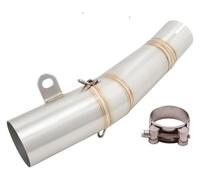 For Yamaha R6 YZF-R6 2006-2023 Motorcycle Connect 60mm Exhaust Titanium Alloy Escape Systems Modified Middle Link Pipe Exhaust Muffler Silencer(Stainless Steel)