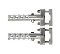 For Yamaha TDM 900 FZ07 MT07 FZ09 MT09 FZ1 FZ8 SR400 R6 Front Footrest Rotatable Highway Pegs Motorcycle Footpeg 22-28mm(Silver)