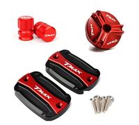 For YAMAHA TMax 560 TMAX 530 500 TMax530 SX DX TECH MAX TMAX560 Motorcycle CNC Front Brake Fluid Reservoir Cover Oil Filler Cap(A set of Red)