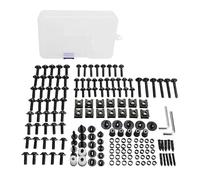 For YAMAHA XT600 XT225 XT250 XT250X XTZ660 XT660Z Bodywork Screws Set Fairing Bolt Kit Fasteners Motorcycle Parts Windshield Bolts(Black- Silver)